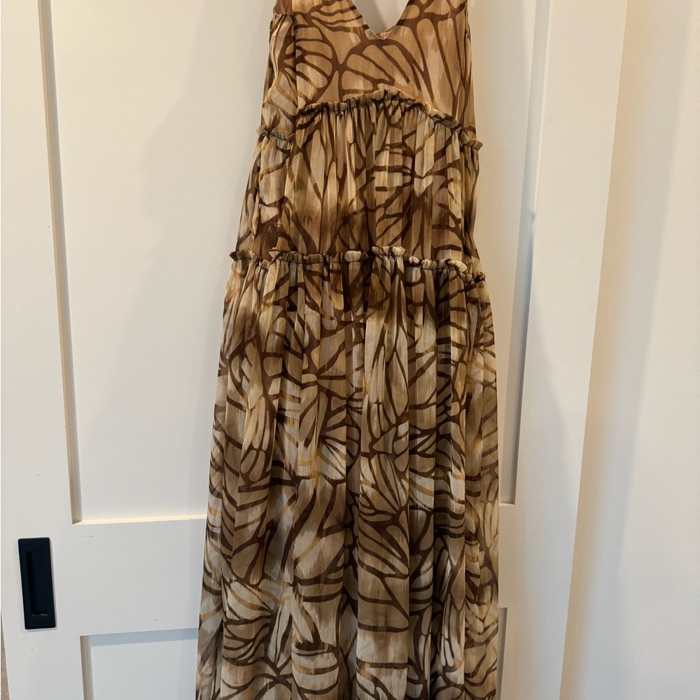 Free people chiffon maxi dress.
